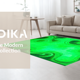 Ultra Soft Area Rug, Non Slip, Stain Resistant, Washable Area Rugs for Living Room, Bedroom, Eclectic Soft Plush Visual Harmony(Green)