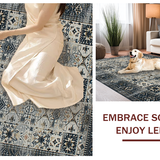 Ultra Soft Area Rug, Non Slip, Stain Resistant, Washable Area Rugs for Living Room, Bedroom, Luxurious Cosmic Textured Visuals(Gray)
