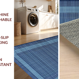 Ultra Soft Area Rug, Non Slip, Stain Resistant, Washable Area Rugs for Living Room, Bedroom, Tranquil Spa-Inspired Rug Style(Blue)