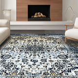 Ultra Soft Area Rug, Non Slip, Stain Resistant, Washable Area Rugs for Living Room, Bedroom, Contemporary Low-Contrast Trellis Style(Gray)