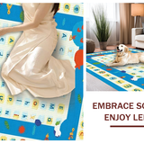 Ultra Soft Area Rug, Non Slip, Stain Resistant, Washable Area Rugs for Living Room, Bedroom, Whimsical Animal Letter Illustration(Blue)