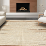 Ultra Soft Area Rug, Non Slip, Stain Resistant, Washable Area Rugs for Living Room, Bedroom, Earthy Toned Minimalist Pattern(Beige)
