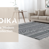 Ultra Soft Area Rug, Non Slip, Stain Resistant, Washable Area Rugs for Living Room, Bedroom, Stylish Reversible Geometric Charm(Gray)