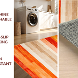 Ultra Soft Area Rug, Non Slip, Stain Resistant, Washable Area Rugs for Living Room, Bedroom, Stylish Warm Tones Trellis Design(Orange)