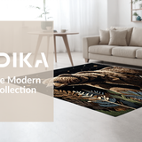 Ultra Soft Area Rug, Non Slip, Stain Resistant, Washable Area Rugs for Living Room, Bedroom, Enchanting Woodland Creatures Concept(Brown)