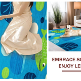 Pastel Frog Patterned Mat(Blue)