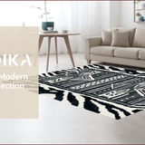 Ultra Soft Area Rug, Non Slip, Stain Resistant, Washable Area Rugs for Living Room, Bedroom, Soft Washable Hallway Runner for Minimalist Homes(Black)