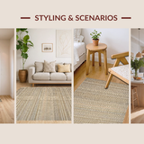 Ultra Soft Area Rug, Non Slip, Stain Resistant, Washable Area Rugs for Living Room, Bedroom, Modern Cozy Tanned Decor(Beige)