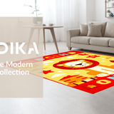 Ultra Soft Area Rug, Non Slip, Stain Resistant, Washable Area Rugs for Living Room, Bedroom, Charming Baby Safari Palette(Yellow)