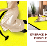 Ultra Soft Area Rug, Non Slip, Stain Resistant, Washable Area Rugs for Living Room, Bedroom, Vivid Retro Smiley Aesthetic(Yellow)