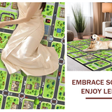 Ultra Soft Area Rug, Non Slip, Stain Resistant, Washable Area Rugs for Living Room, Bedroom, Whimsical Neighborhood Discovery Pattern(Brown)