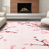 Ultra Soft Area Rug, Non Slip, Stain Resistant, Washable Area Rugs for Living Room, Bedroom, Graceful Pink Floral Arrangement(Pink)