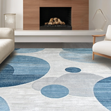 Ultra Soft Area Rug, Non Slip, Stain Resistant, Washable Area Rugs for Living Room, Bedroom, Luxurious Three-Dimensional Fuzziness(Blue)