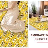Ultra Soft Area Rug, Non Slip, Stain Resistant, Washable Area Rugs for Living Room, Bedroom, Stylish Black and Brown Pattern(Yellow)