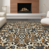 Ultra Soft Area Rug, Non Slip, Stain Resistant, Washable Area Rugs for Living Room, Bedroom, Dynamic Contemporary Texture Blend(Brown)