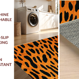 Ultra Soft Area Rug, Non Slip, Stain Resistant, Washable Area Rugs for Living Room, Bedroom, Chic Wild Aesthetic Expression(Orange)