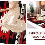 Ultra Soft Area Rug, Non Slip, Stain Resistant, Washable Area Rugs for Living Room, Bedroom, Elegant Southwest Inspired Aesthetic(Black)