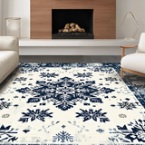 Elegant Snowflake Medallion Motif(Blue)
