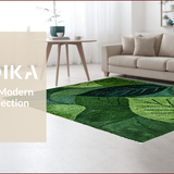 Ultra Soft Area Rug, Non Slip, Stain Resistant, Washable Area Rugs for Living Room, Bedroom, Charming Moss Green Textured Aesthetic(Green)