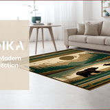 Ultra Soft Area Rug, Non Slip, Stain Resistant, Washable Area Rugs for Living Room, Bedroom, Timeless Classic Outdoor-Inspired Design(Brown)