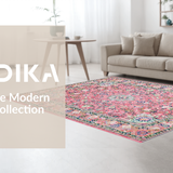 Whimsical Pink Green Tiled Design(Pink)