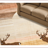 Ultra Soft Area Rug, Non Slip, Stain Resistant, Washable Area Rugs for Living Room, Bedroom, Rustic Earthy Sika Print Elegance(Brown)