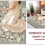 Ultra Soft Area Rug, Non Slip, Stain Resistant, Washable Area Rugs for Living Room, Bedroom, Elegant Geometric Diamond Arrangement(Gray)