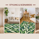 Contemporary Abstract Leaf Motif(Green)