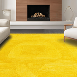 Ultra Soft Area Rug, Non Slip, Stain Resistant, Washable Area Rugs for Living Room, Bedroom, Charming Round Letter Play Pattern(Yellow)