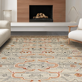 Ultra Soft Area Rug, Non Slip, Stain Resistant, Washable Area Rugs for Living Room, Bedroom, Rustic Earth Toned Animal Pattern(Gray)