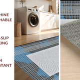Vibrant Textured Linear Composition(Blue)