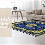 Ultra Soft Area Rug, Non Slip, Stain Resistant, Washable Area Rugs for Living Room, Bedroom, Velvet Islamic Prayer Mat(Blue)