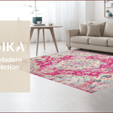 Chic Distressed Abstract Motif(Pink)