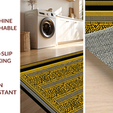 Ultra Soft Area Rug, Non Slip, Stain Resistant, Washable Area Rugs for Living Room, Bedroom, Stylish Nature-Inspired Graphic Rug(Gold)