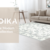 Ultra Soft Area Rug, Non Slip, Stain Resistant, Washable Area Rugs for Living Room, Bedroom, Rustic Elegant Floral Arrangement(White)