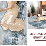 Elegant Distressed Geometric Texture(Blue)