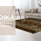 Ultra Soft Area Rug, Non Slip, Stain Resistant, Washable Area Rugs for Living Room, Bedroom, Artistic Cheetah Print Visual Appeal(Brown)