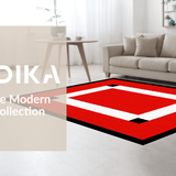 Ultra Soft Area Rug, Non Slip, Stain Resistant, Washable Area Rugs for Living Room, Bedroom, Vibrant Abstract Gaming Aesthetic(Red)