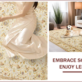 Ultra Soft Area Rug, Non Slip, Stain Resistant, Washable Area Rugs for Living Room, Bedroom, Elegant Vintage Botanical Arrangement(Beige)