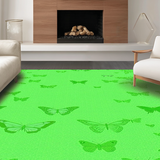 Ultra Soft Area Rug, Non Slip, Stain Resistant, Washable Area Rugs for Living Room, Bedroom, Vibrant Insect-Themed Aesthetic(Green)