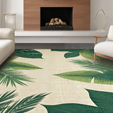 Ultra Soft Area Rug, Non Slip, Stain Resistant, Washable Area Rugs for Living Room, Bedroom, Serene Nature Inspired Pattern(Green)