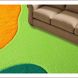 Ultra Soft Area Rug, Non Slip, Stain Resistant, Washable Area Rugs for Living Room, Bedroom, Irregular Cat Shaped(Green)
