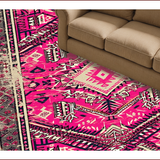 Ultra Soft Area Rug, Non Slip, Stain Resistant, Washable Area Rugs for Living Room, Bedroom, Low-Pile Brown Bedroom Meditation Area Rug(Pink)
