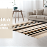 Ultra Soft Area Rug, Non Slip, Stain Resistant, Washable Area Rugs for Living Room, Bedroom, Transitional Soft Beige Geometry(Beige)