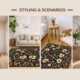 Minimalist Floral Elegance in Black(Black)