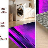 Ultra Soft Area Rug, Non Slip, Stain Resistant, Washable Area Rugs for Living Room, Bedroom, Striking 3D Gaming Visuals(Purple)