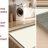 Ultra Soft Area Rug, Non Slip, Stain Resistant, Washable Area Rugs for Living Room, Bedroom, Rustic Natural Fiber Striped Motif(Beige)