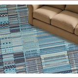 Ultra Soft Area Rug, Non Slip, Stain Resistant, Washable Area Rugs for Living Room, Bedroom, Vibrant Earthy Textured Pattern(Blue)