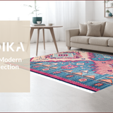 Ultra Soft Area Rug, Non Slip, Stain Resistant, Washable Area Rugs for Living Room, Bedroom, Boho Nursery(Blue)