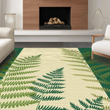 Ultra Soft Area Rug, Non Slip, Stain Resistant, Washable Area Rugs for Living Room, Bedroom, Fresh Modern Organic Shapes(Beige)